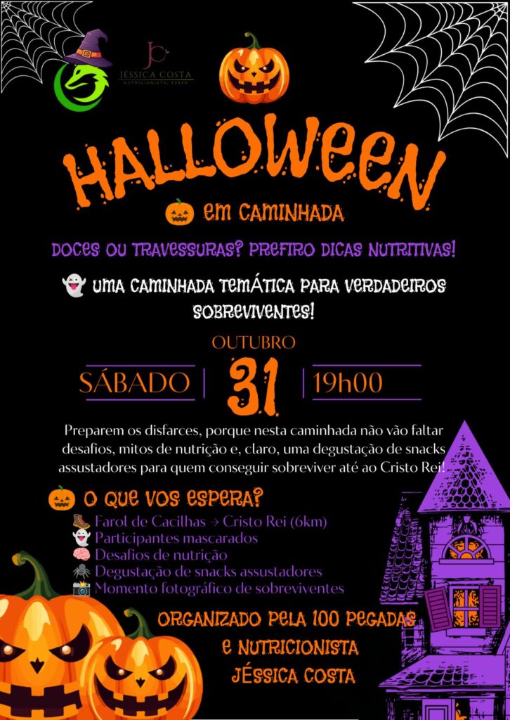 Doces ou Travessuras? Prefiro Dicas Nutritivas! Caminhada de Halloween!